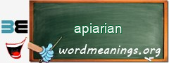 WordMeaning blackboard for apiarian